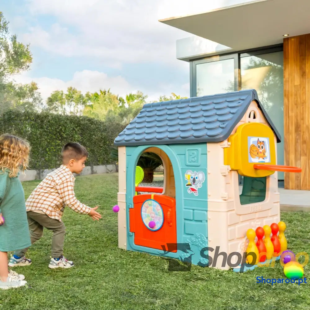 FEBER Casual 6 Activities House Casa com atividades lúdicas acessórios incluídos para os jogos cores resistentes à luz