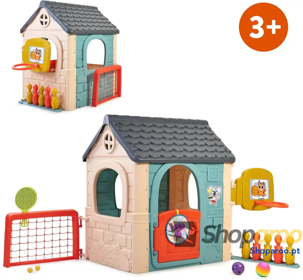 FEBER Casual 6 Activities House Casa com atividades lúdicas acessórios incluídos para os jogos cores resistentes à luz