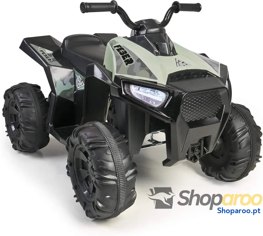 FEBER Quad Boxer Veículo elétrico a bateria 12 V Verde (Famosa 800012541) Versão anterior