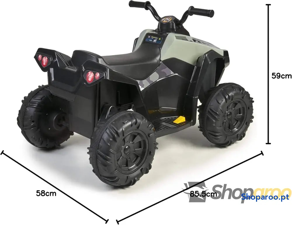 FEBER Quad Boxer Veículo elétrico a bateria 12 V Verde (Famosa 800012541) Versão anterior