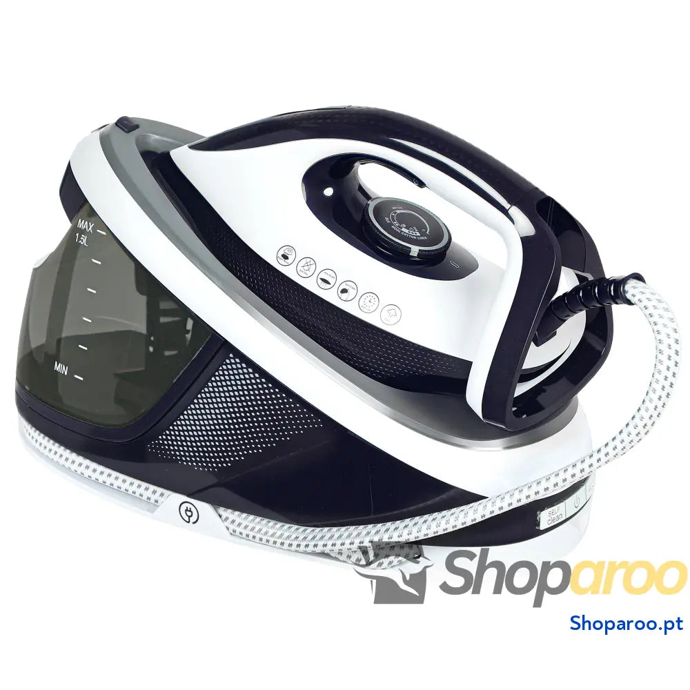 Ferro com Caldeira 2600W Base Cerâmica Depósito 1,5L Azul