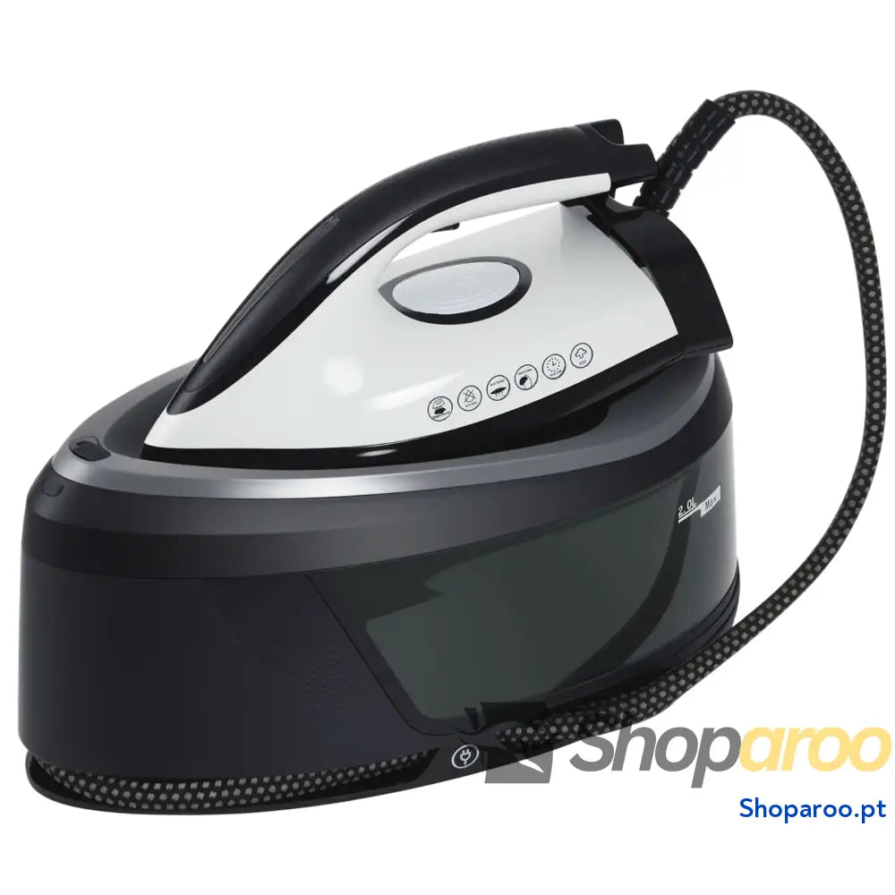Ferro com caldeira 2800W base cerâmica depósito 2L azul