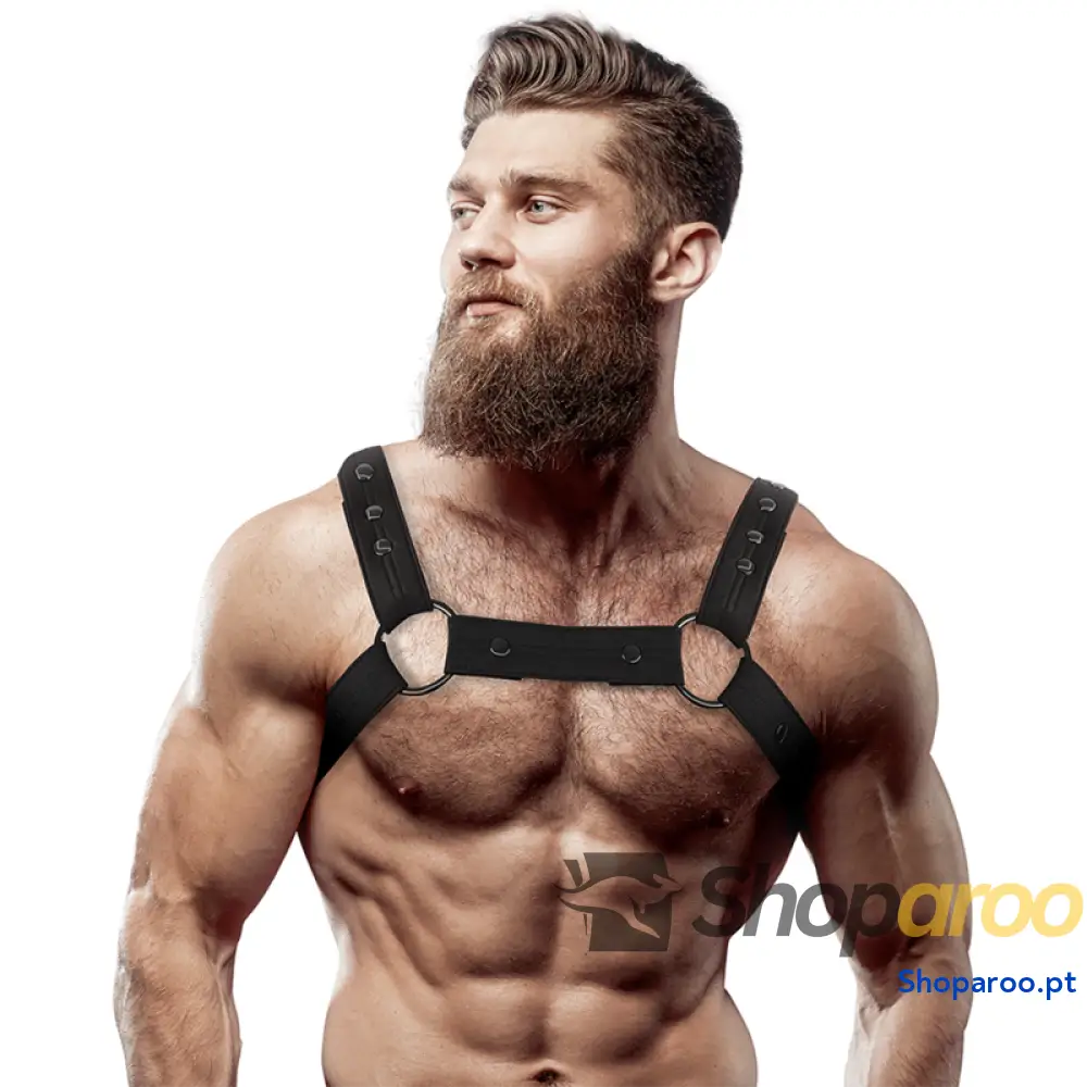 FETISH SUBMISSIVE ATTITUDE - ARNÊS ESPORTIVO DE NEOPRENE AJUSTVEL PARA HOMENS