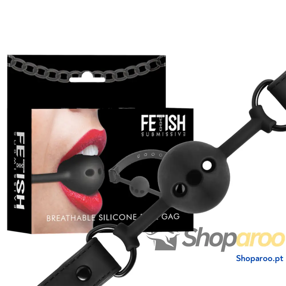 FETISH SUBMISSIVE BONDAGE - MORDAÇA DE BOLA DE SILICONE RESPIRÁVEL