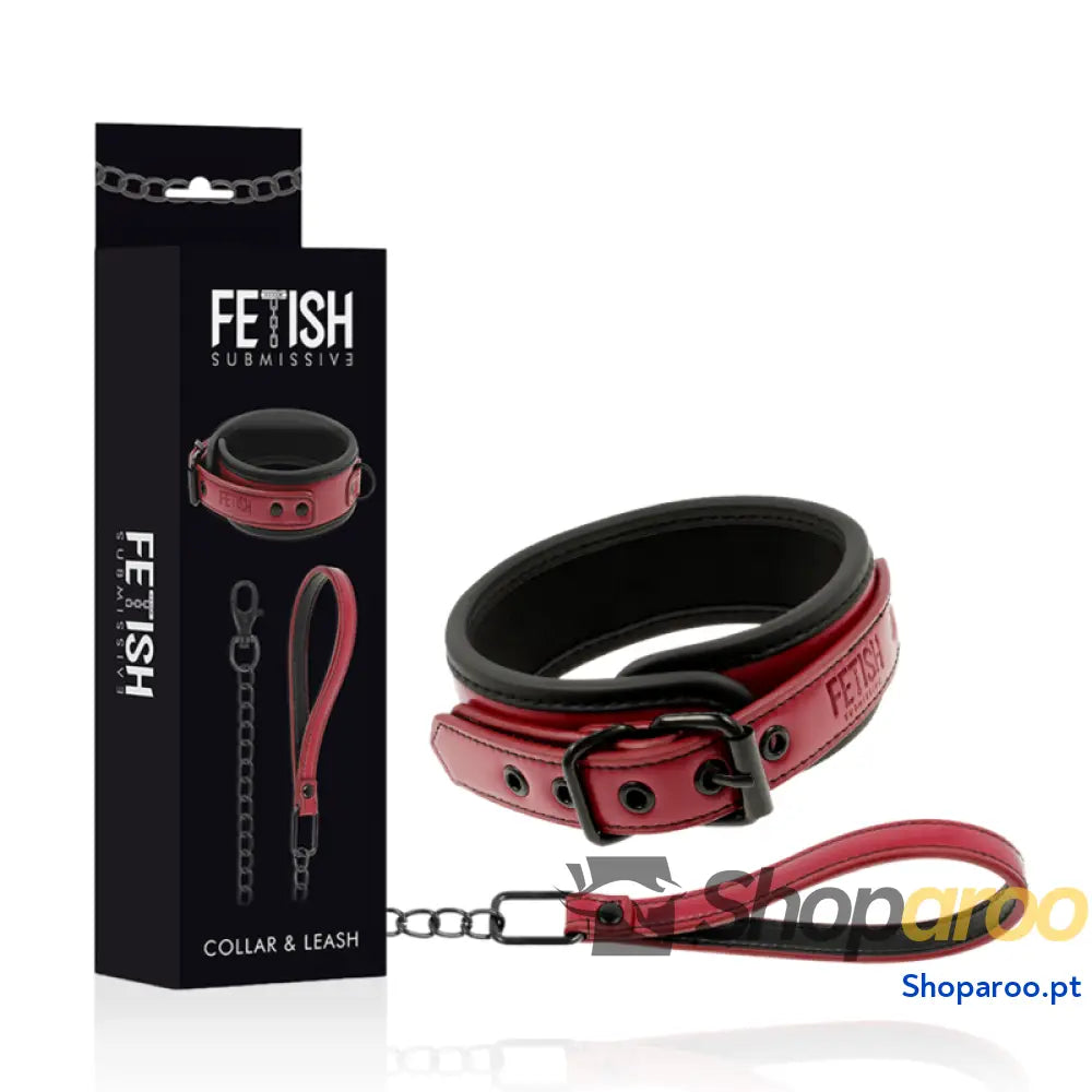 FETISH SUBMISSIVE DARK ROOM - COLAR DE CORRENTE COM FORRO DE NEOPRENE