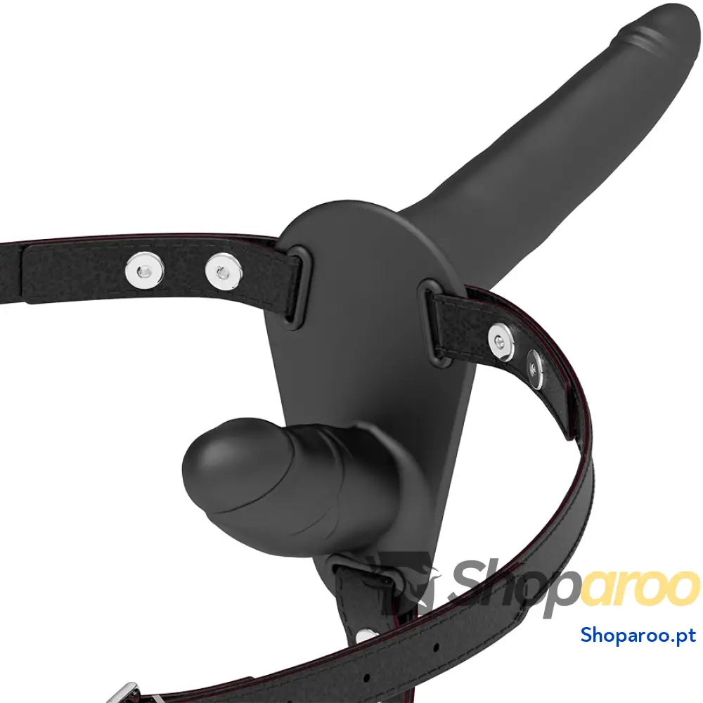 FETISH SUBMISSIVE HARNESS DUPLA PENETRAO PRETO