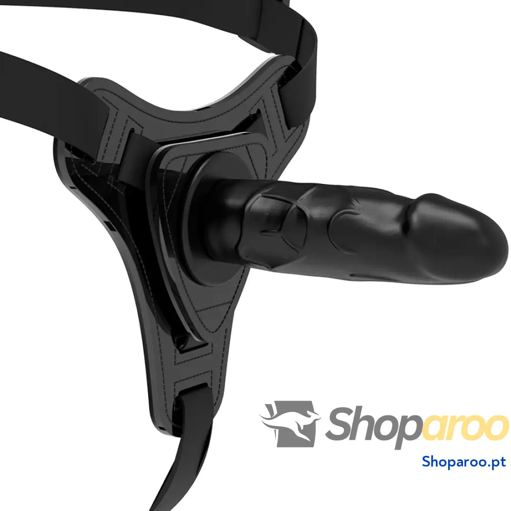 FETISH SUBMISSIVE HARNESS SILICONE PRETO REALISTA 15 CM
