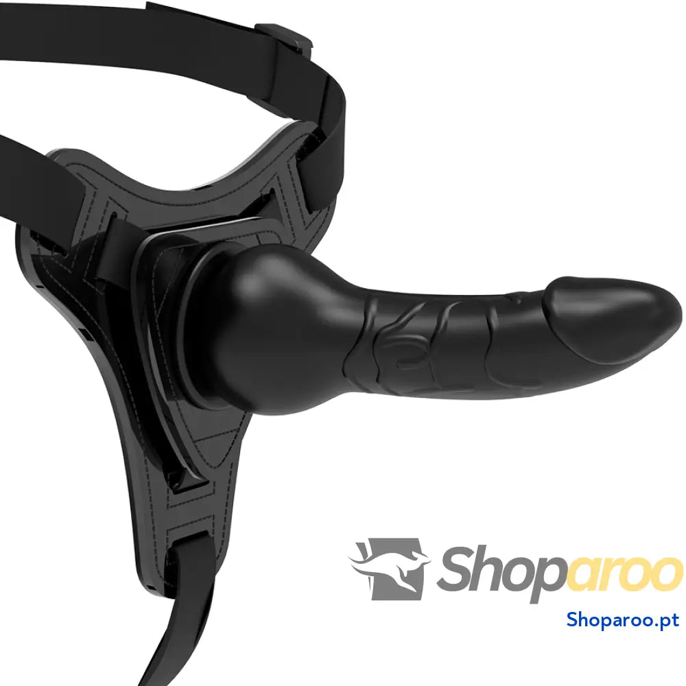 FETISH SUBMISSIVE HARNESS SILICONE PRETO REALISTA 16 CM