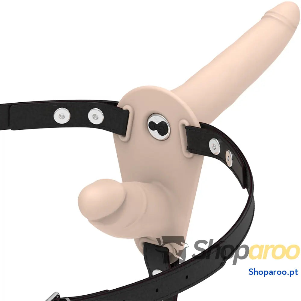 FETISH SUBMISSIVE HARNESS VIBRADOR FLESH UP DE DUPLA PENETRAO