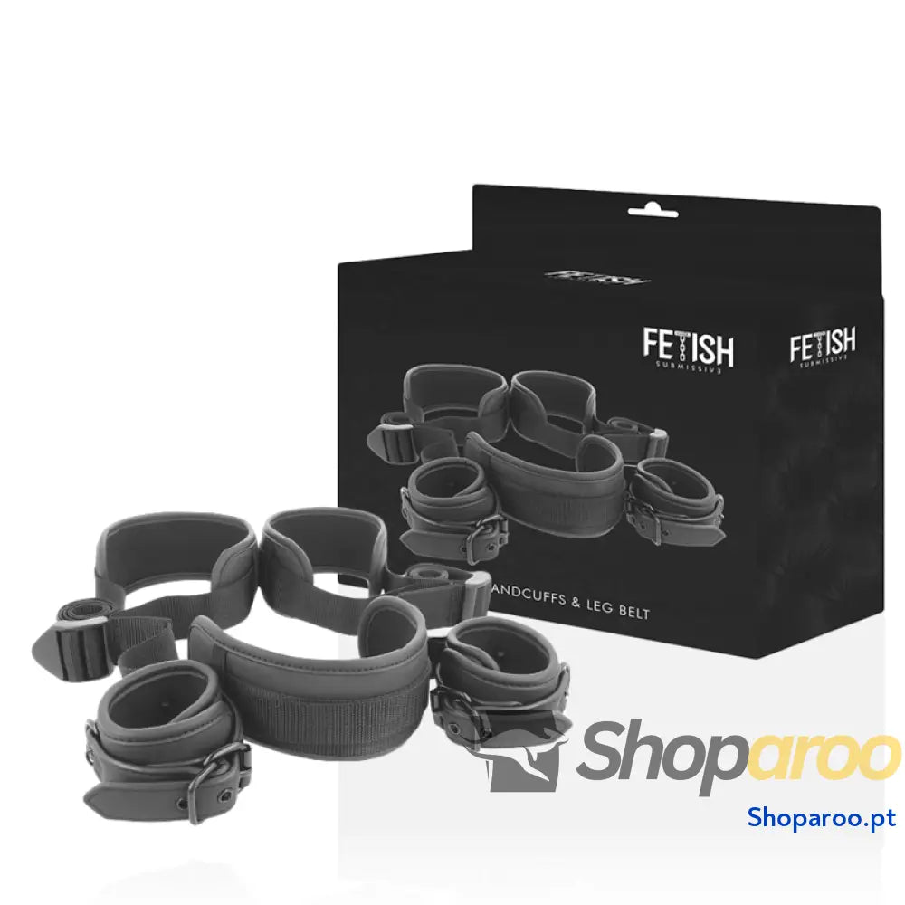 FETISH SUBMISSIVE - POSIÇÃO DE PERNAS ABERTAS COM ALGEMAS DE FORRO DE NOPRENE