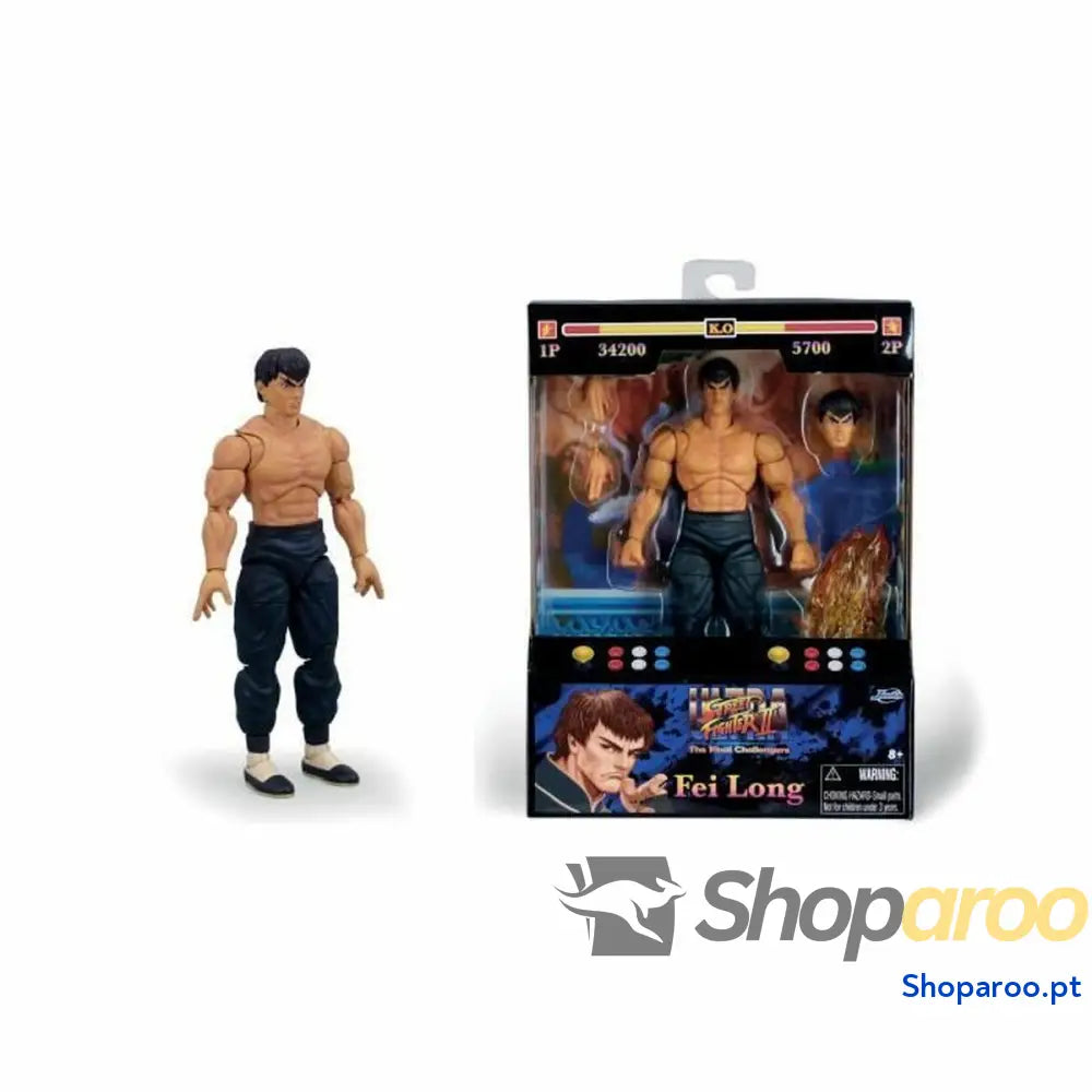 Figura articulada Jada Street Fighters - Fei-Long 15 cm