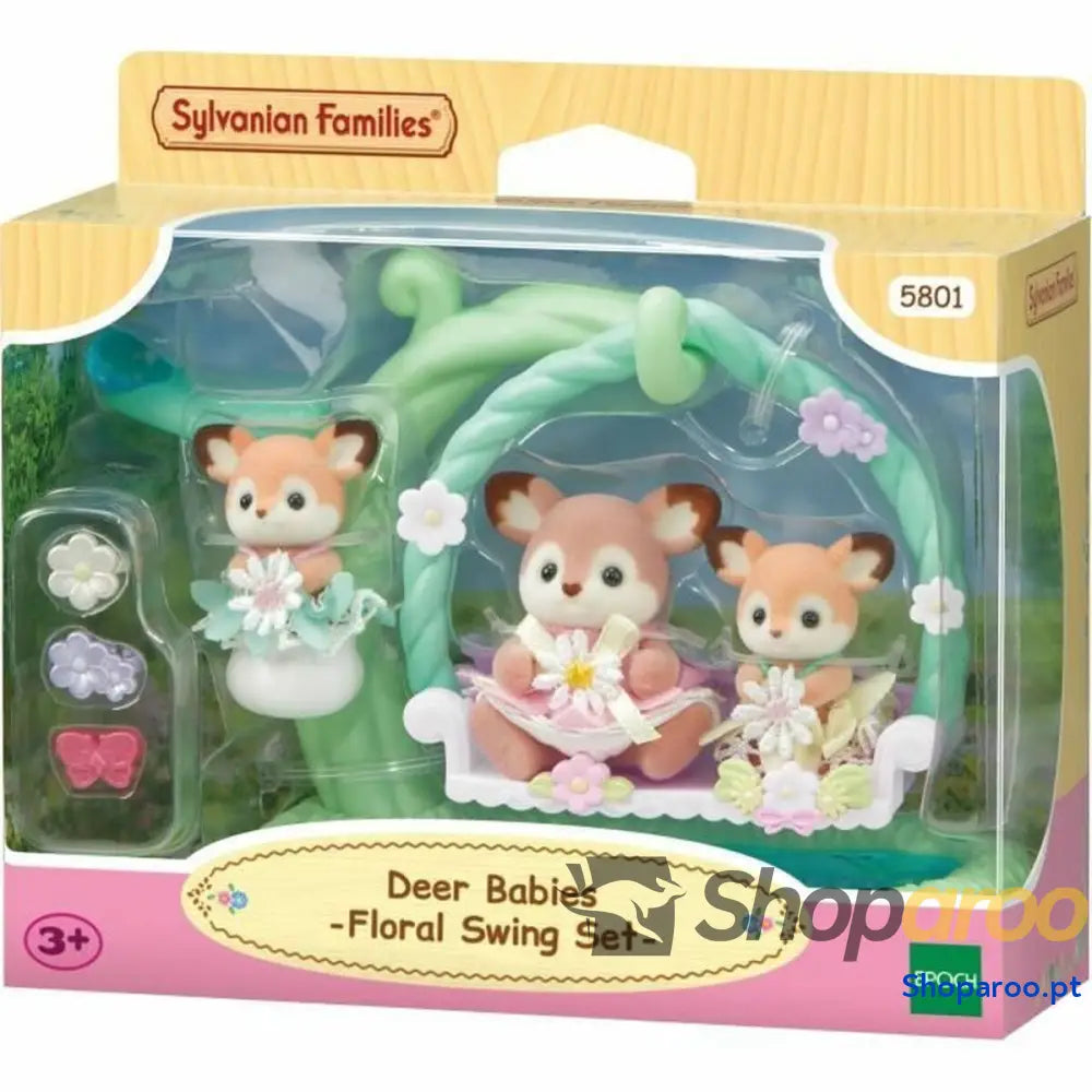 Figura articulada Sylvanian Families Ciervo bebé y columpio animais