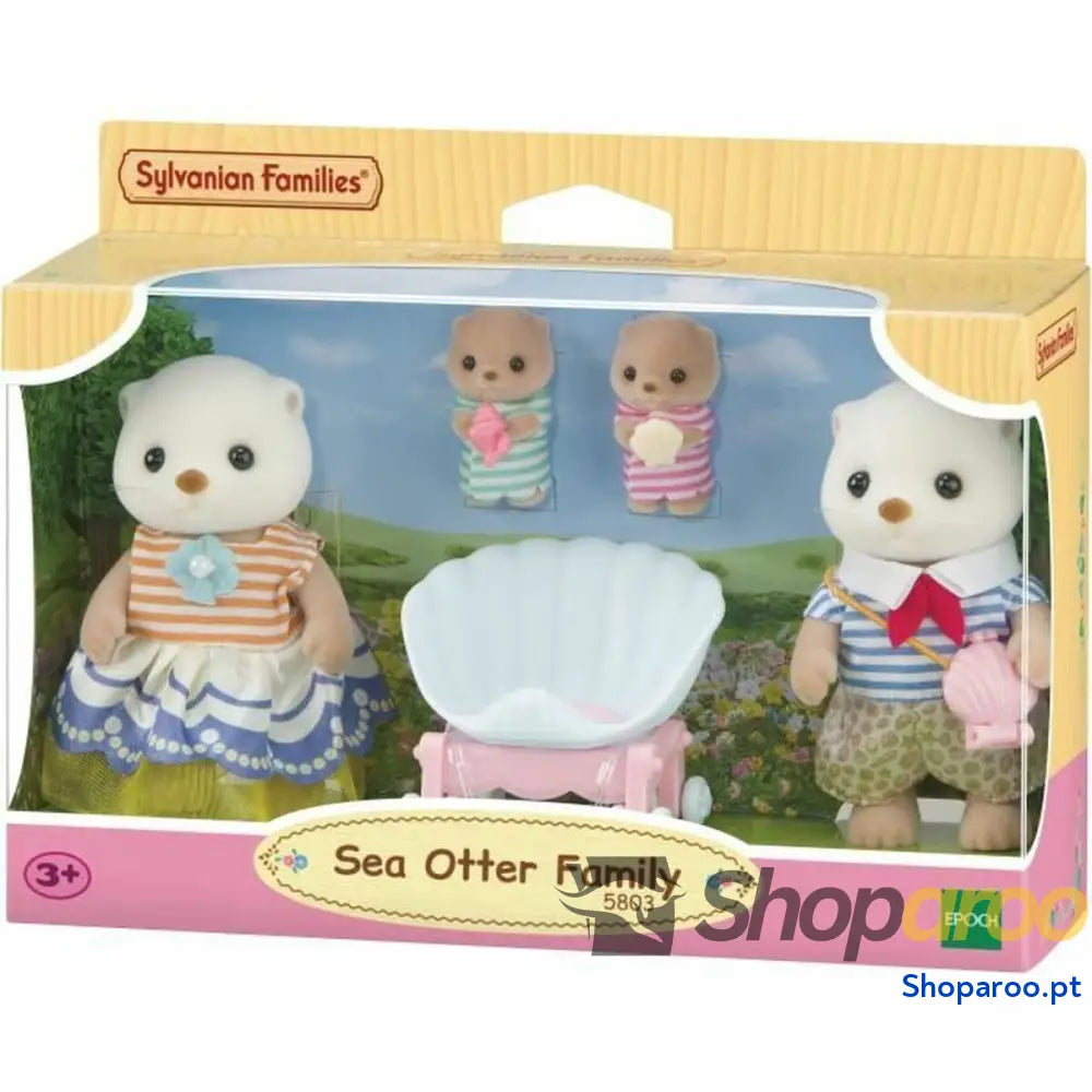 Figura articulada Sylvanian Families La familia de las nutrias marinas animais