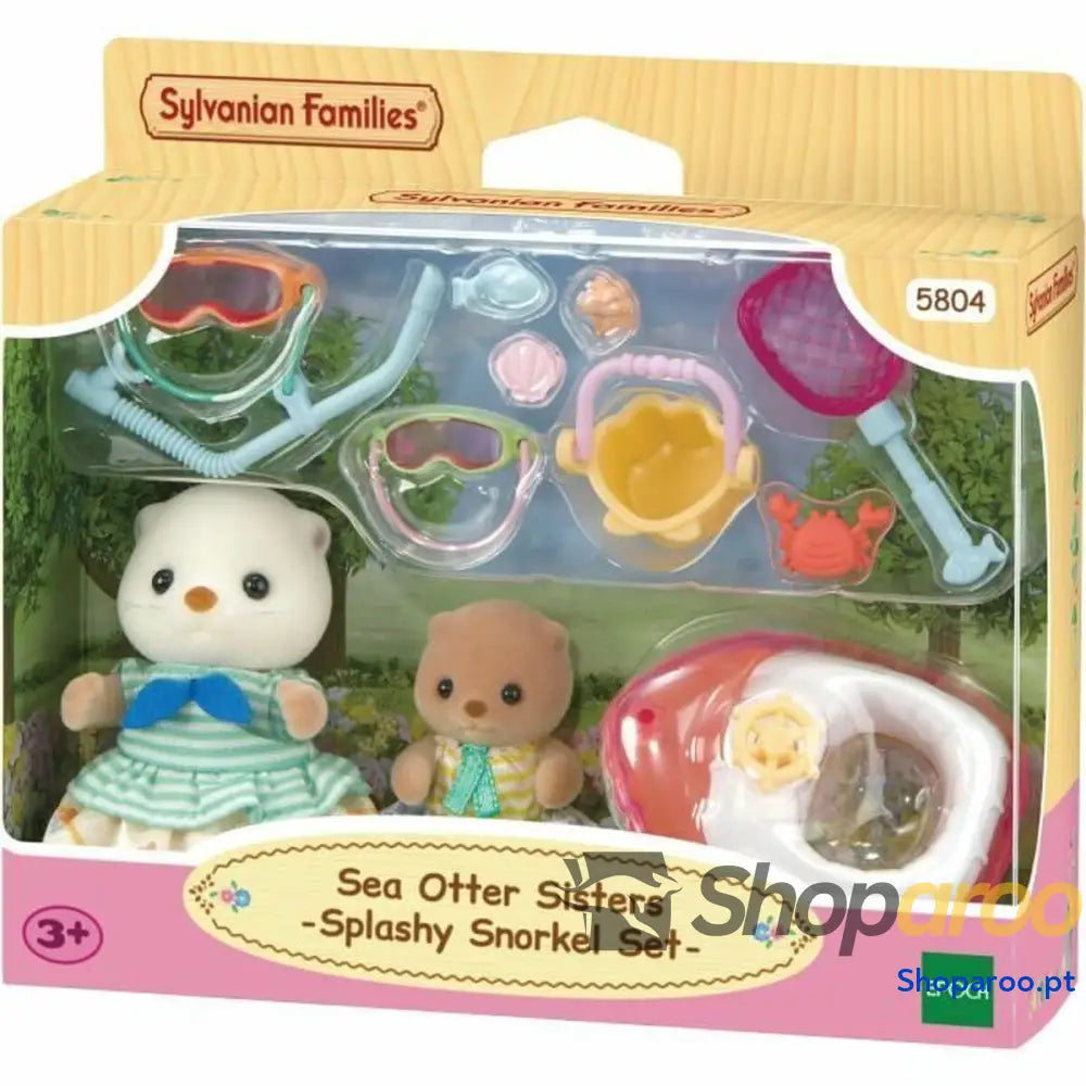 Figura articulada Sylvanian Families Las hermanas nutrias marinas animais