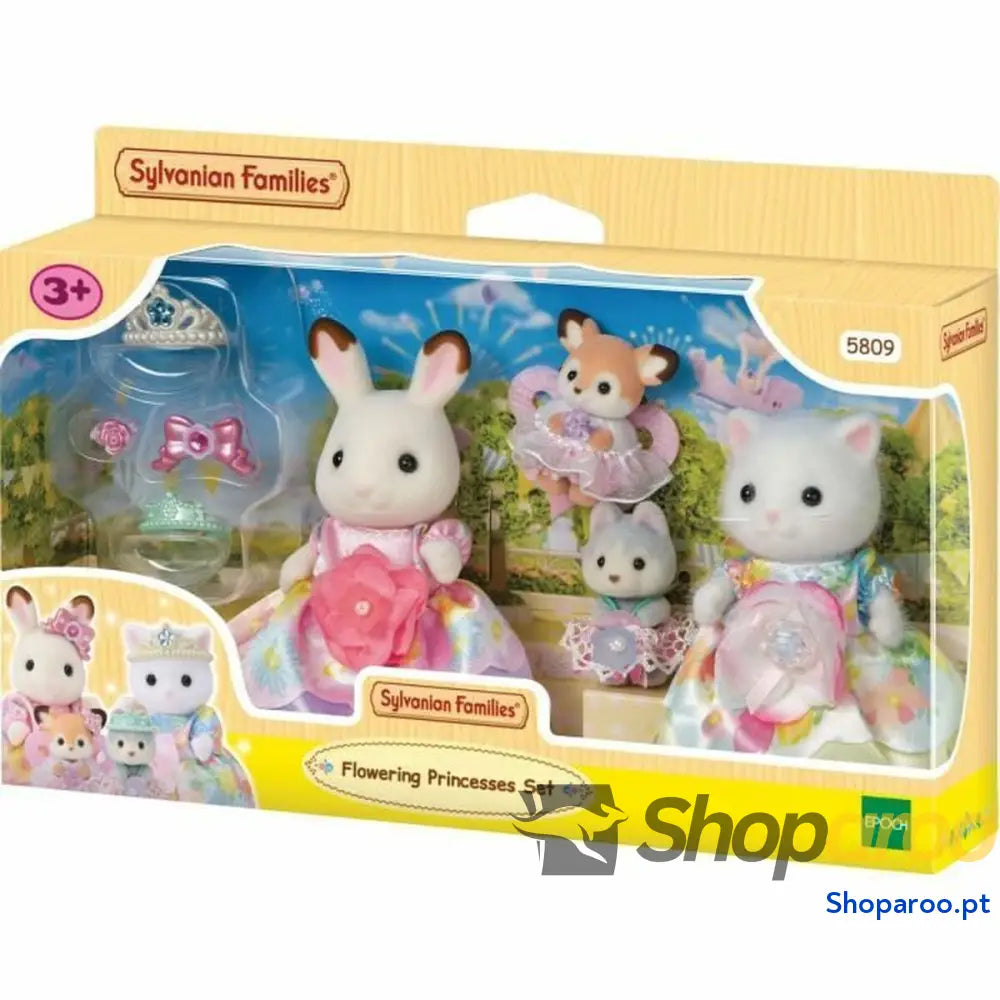 Figura articulada Sylvanian Families Princesas con vestidos de flores Princesa