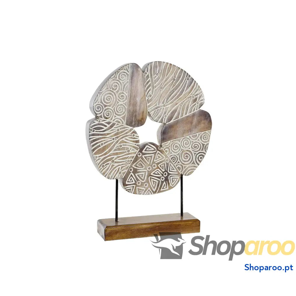 Figura Decorativa DKD Home Decor Branco Castanho Abstrato 40 x 10 51 cm
