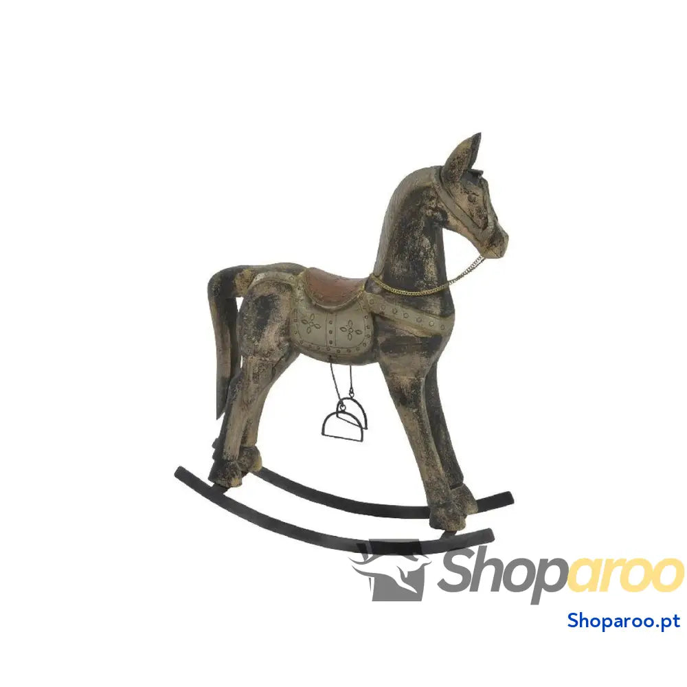 Figura Decorativa Home ESPRIT Castanho Preto Cinzento Natural Cavalo 52 x 15 63 cm 50