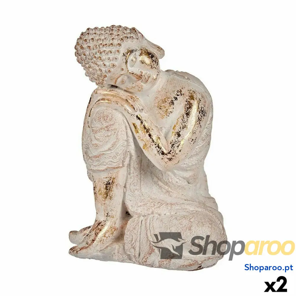 Figura Decorativa para Jardim Ibergarden CC20447 Poliresina Buda 23 x 33 x 26 cm (2 Unidades)