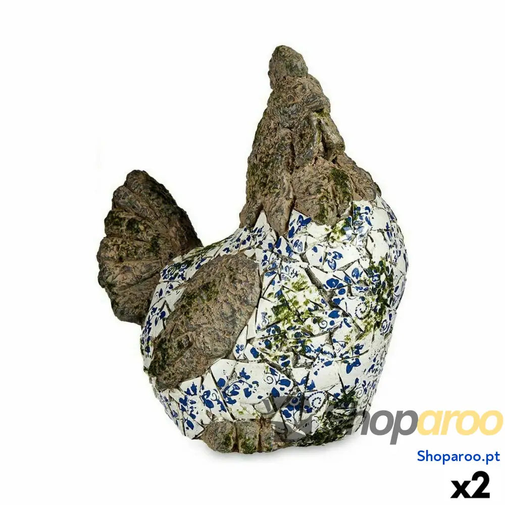 Figura Decorativa para Jardim Ibergarden ZD18060 Poliresina Galinha 22,5 x 39 x 34 cm (2 Unidades)