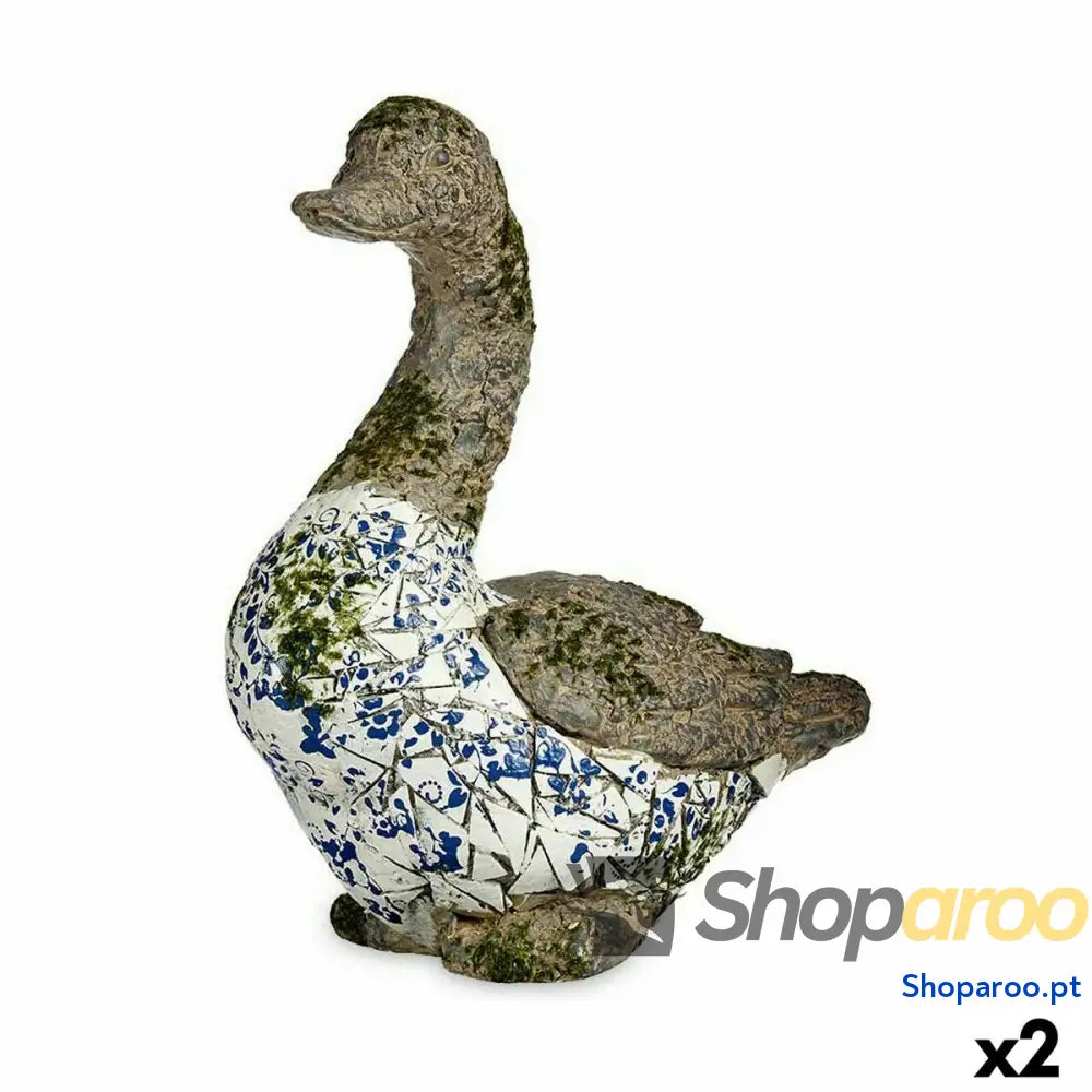 Figura Decorativa para Jardim Ibergarden ZD18065 Poliresina Pato 17 x 42 x 40 cm (2 Unidades)