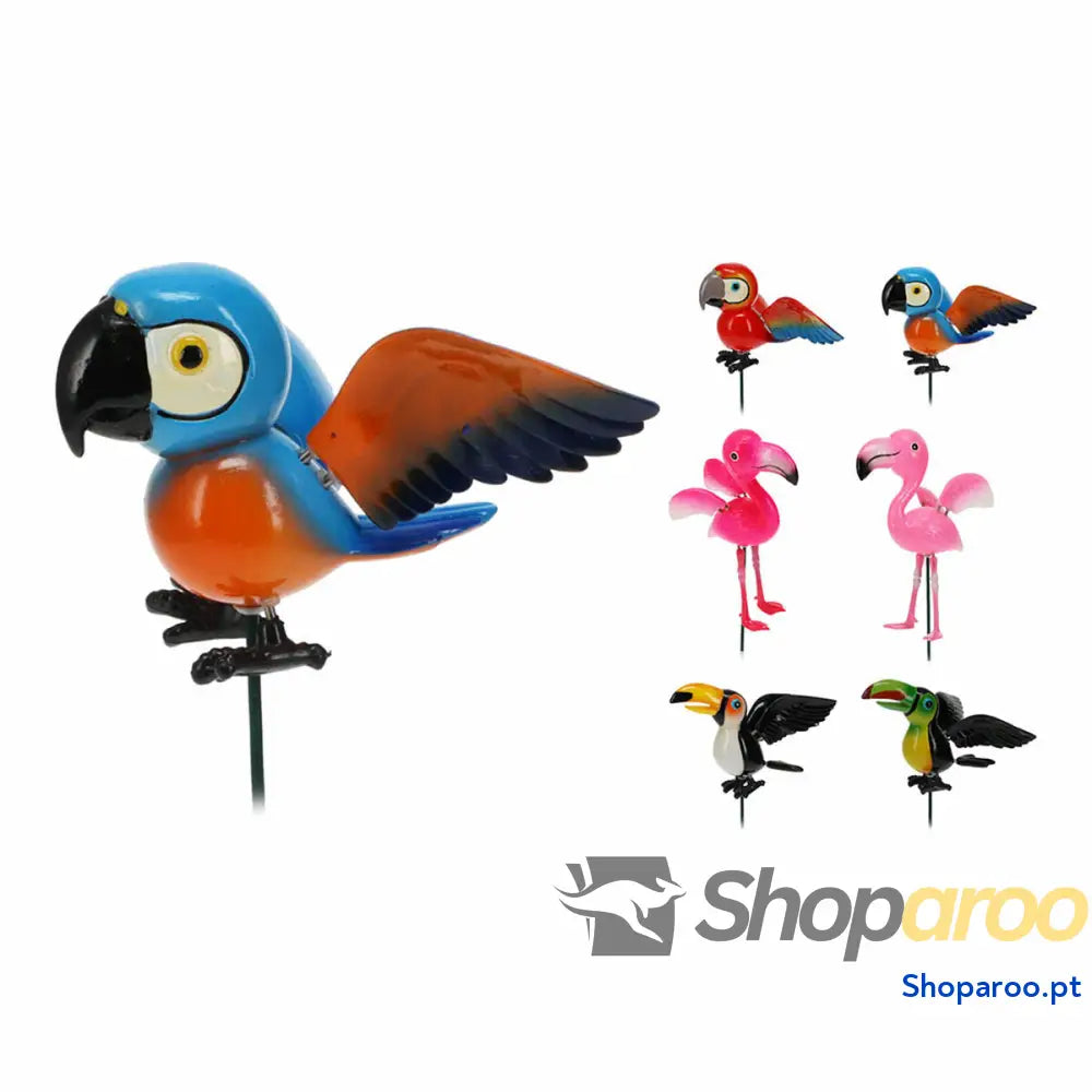 Figura Decorativa para Jardim Progarden Metal Ave 12,5 x 14 x 67 cm Vaso