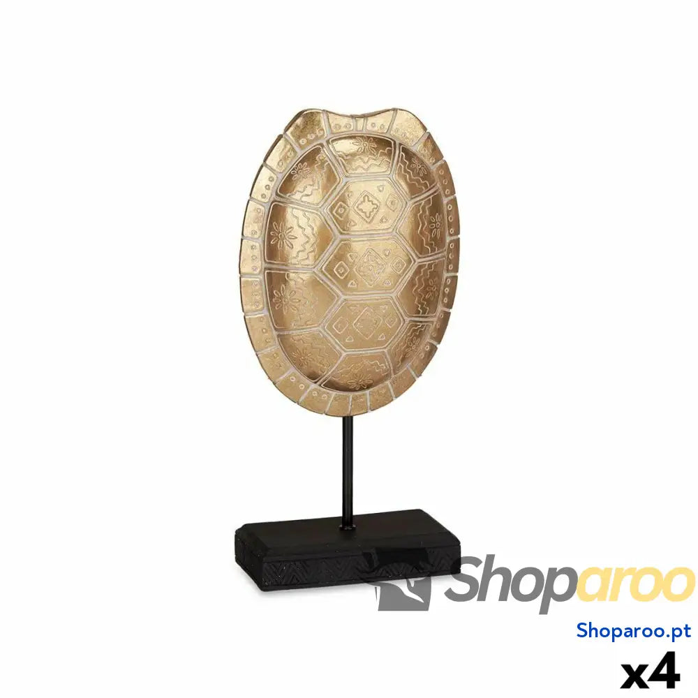 Figura Decorativa Tartaruga Dourado 17,5 x 36 10,5 cm (4 Unidades)