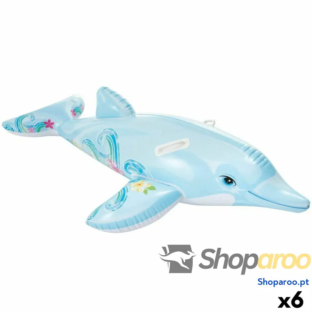 Figura Insuflável para Piscina Intex Golfinho 175 x 38 66 cm (6 Unidades)