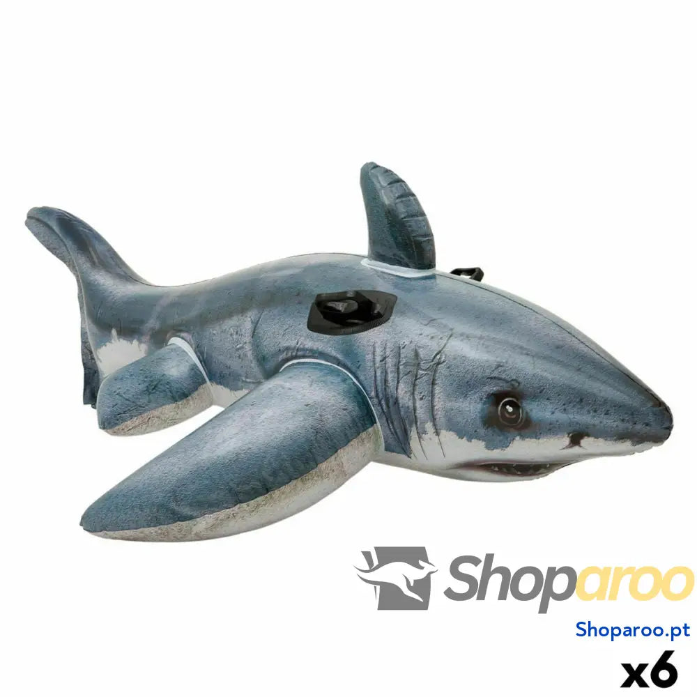 Figura Insuflável para Piscina Intex Tubarão 173 x 5,6 10,7 cm (6 Unidades)