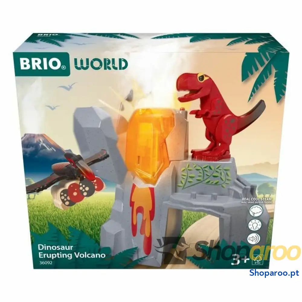 Figuras de Ação Brio 36092 Dinosaur Erupting Volcano