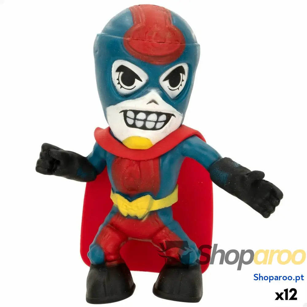 Figuras de Ação Eolo Super Masked Pepper Man 14 x 15,5 x 5,5 cm Elástico (12 Unidades)