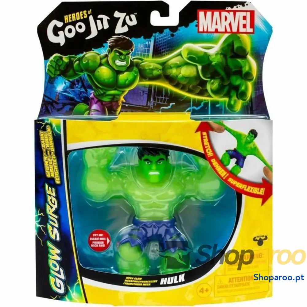 Figuras de Ação Goo Jit Zu Hulk Glow Surge