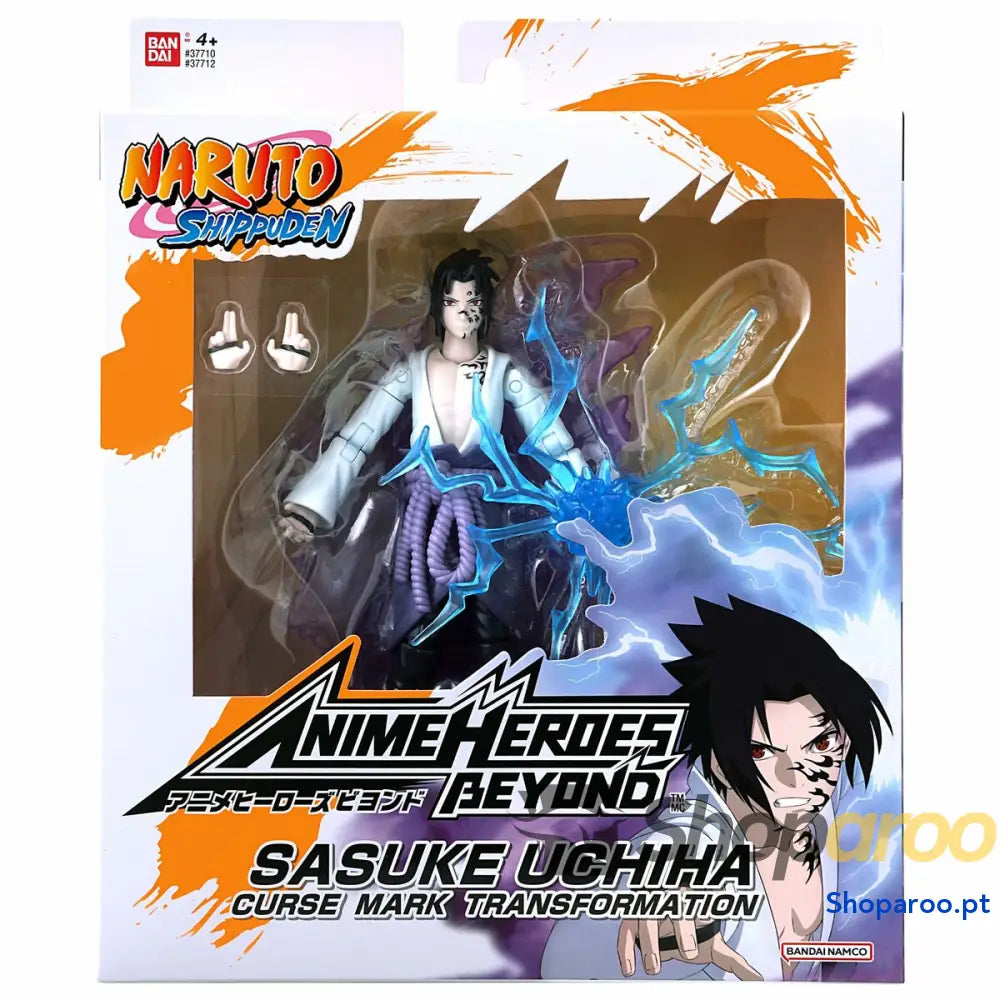 Figuras de Ação Naruto Shippuden Bandai Anime Heroes Beyond: Sasuke Uchiha 17 cm