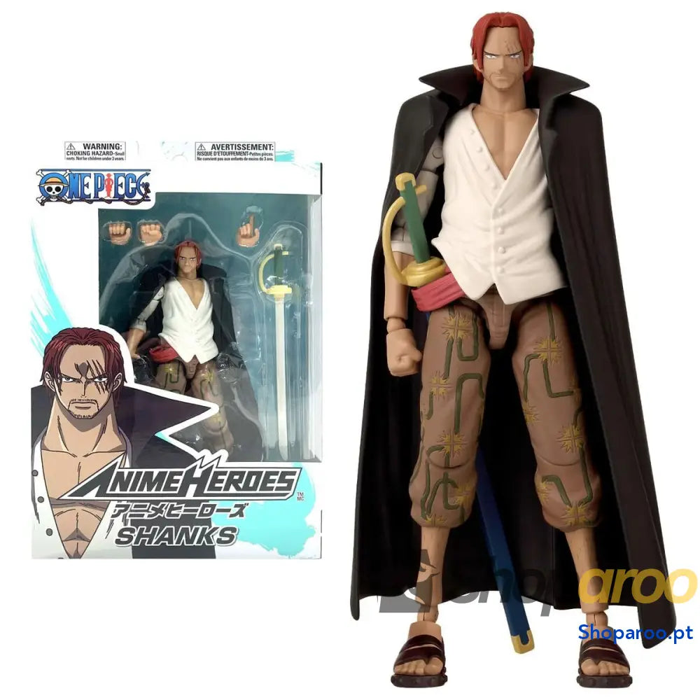 Figuras de Ação One Piece Bandai Anime Heroes: Shanks 17 cm
