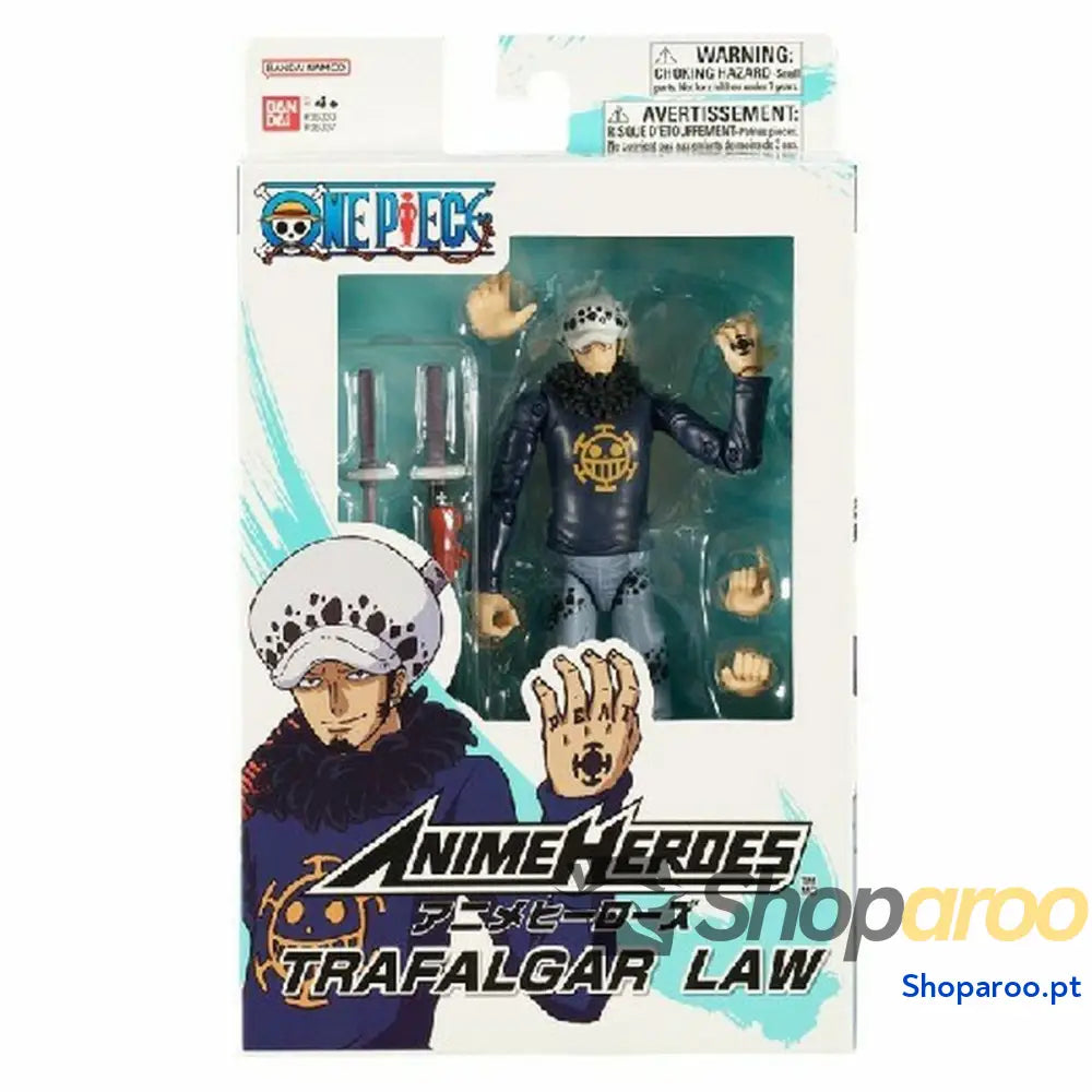 Figuras de Ação One Piece Bandai Anime Heroes: Trafalgar Law 17 cm