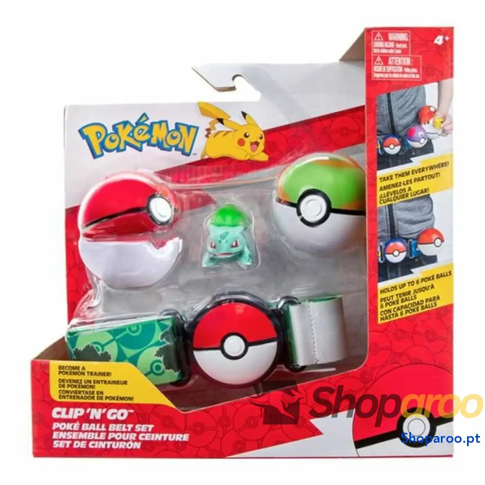 Figuras de Ação Pokémon Clip belt 'N' Go - Bulbasaur 5 cm