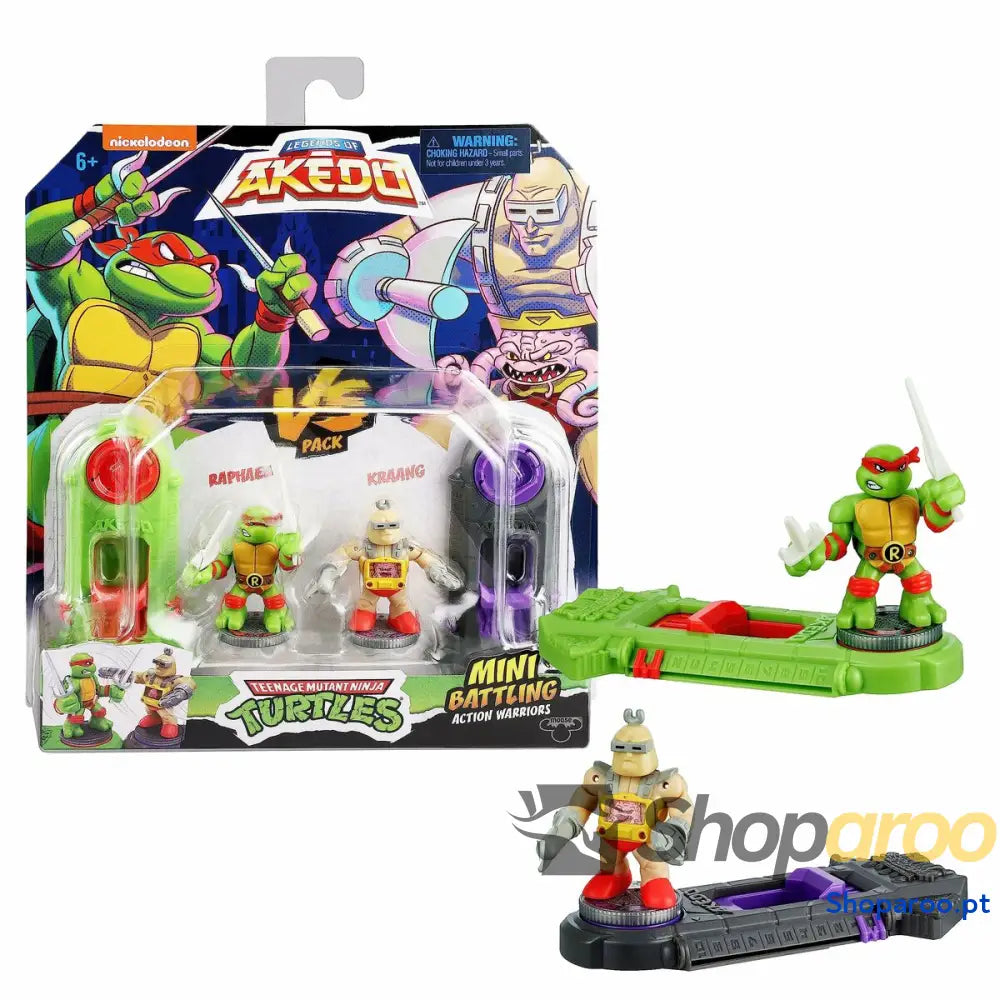 Figuras de combate Teenage Mutant Ninja Turtles Legends of Akedo:  Raphael vs Kraang