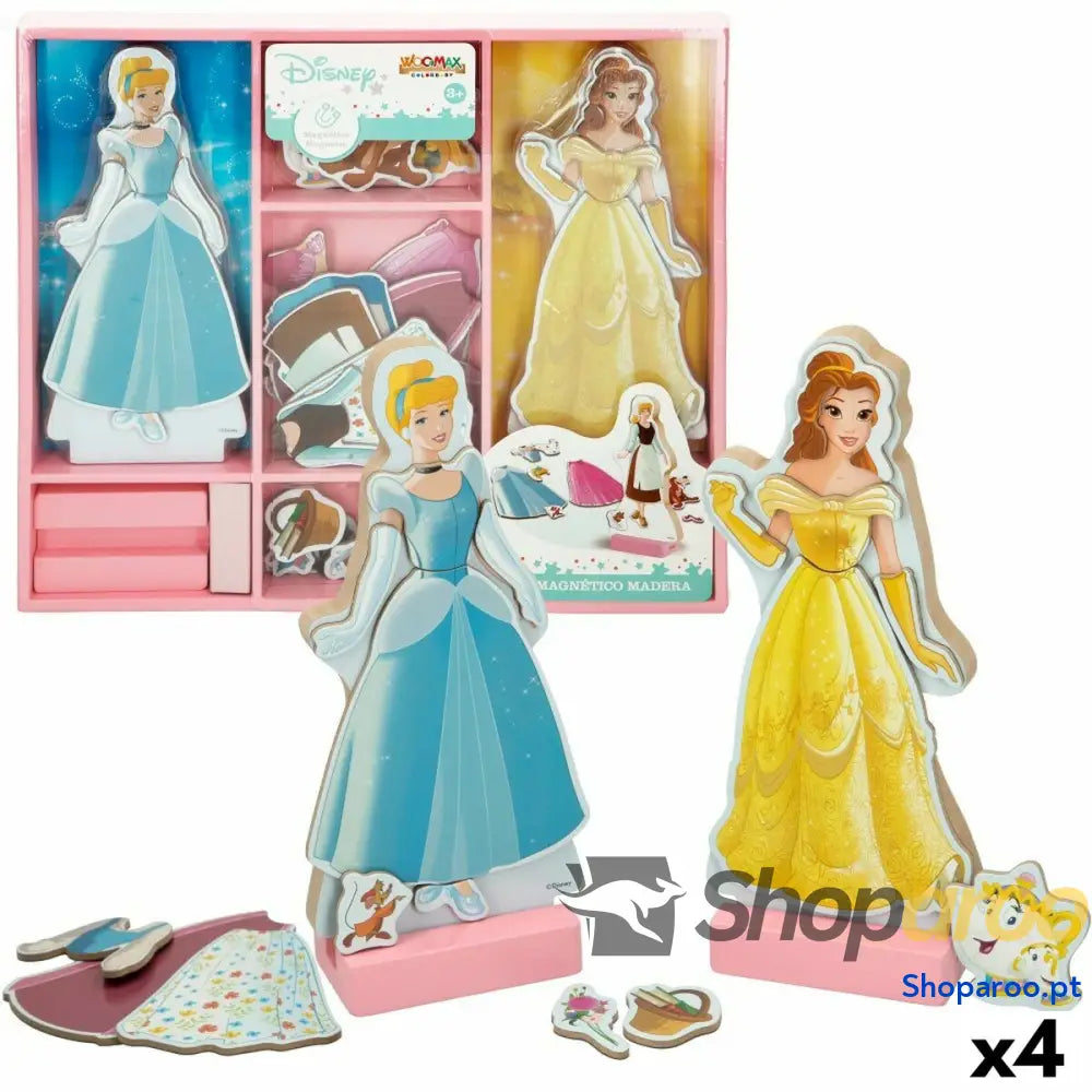 Figuras Disney Princess 45 Peças 4 Unidades 9 x 20,5 x 1,2 cm