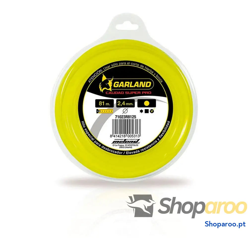 Fio para corte Garland 71023r8125 Ø 2,4 mm Redondo 8 m Nylon