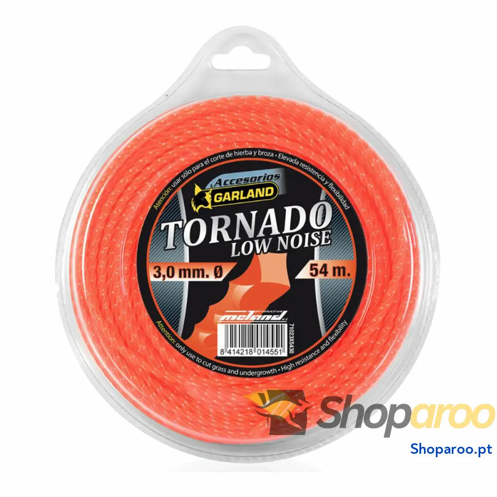 Fio para corte Garland Tornado X 71023X5430 3 mm 54 m Reduzido nível de ruído
