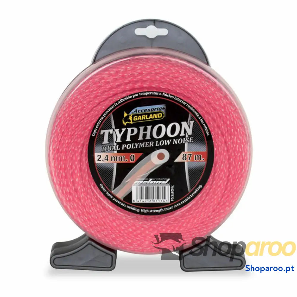 Fio para corte Garland Typhoon 71024Y8724 87 m 2,4 mm dupla camada