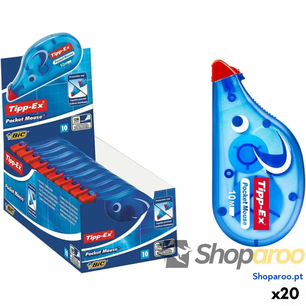 Fita Corretora TIPP-EX Pocket Mouse 10 m 4,2 mm (20 Unidades)