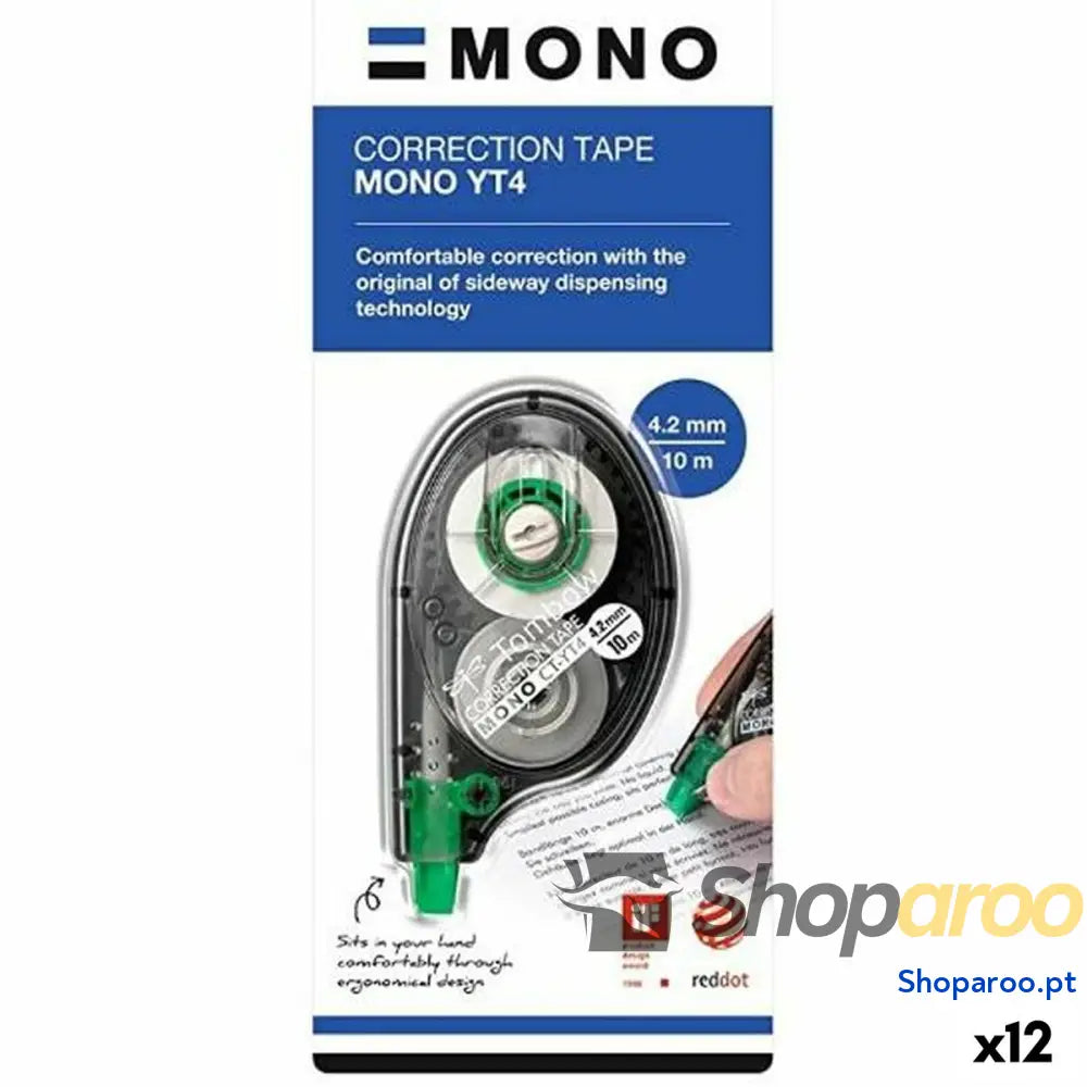Fita Corretora Tombow Mono 4,2 mm x 10 m (12 Unidades)
