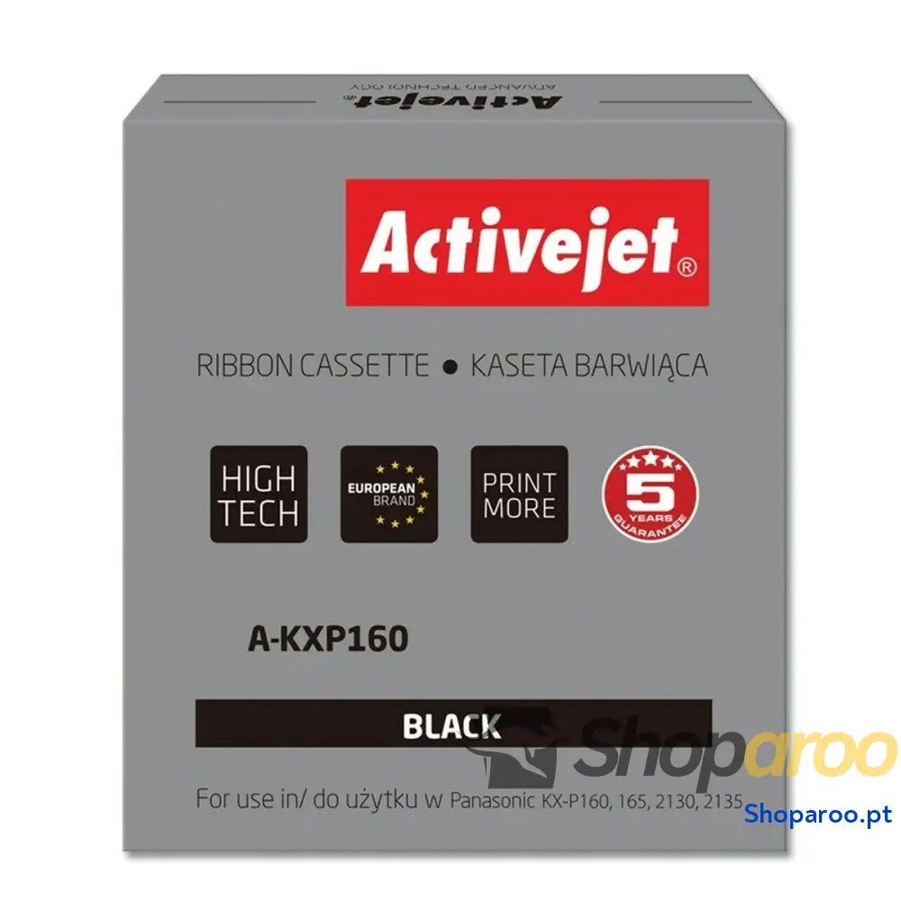 Fita de impressora de agulhas original Activejet A-KXP160 Preto No