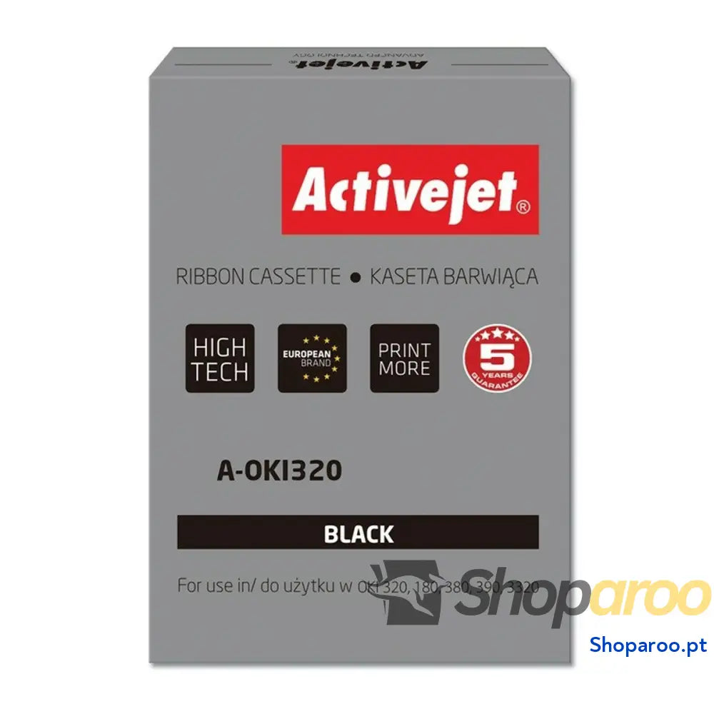 Fita de impressora de agulhas original Activejet A-OKI320 Preto