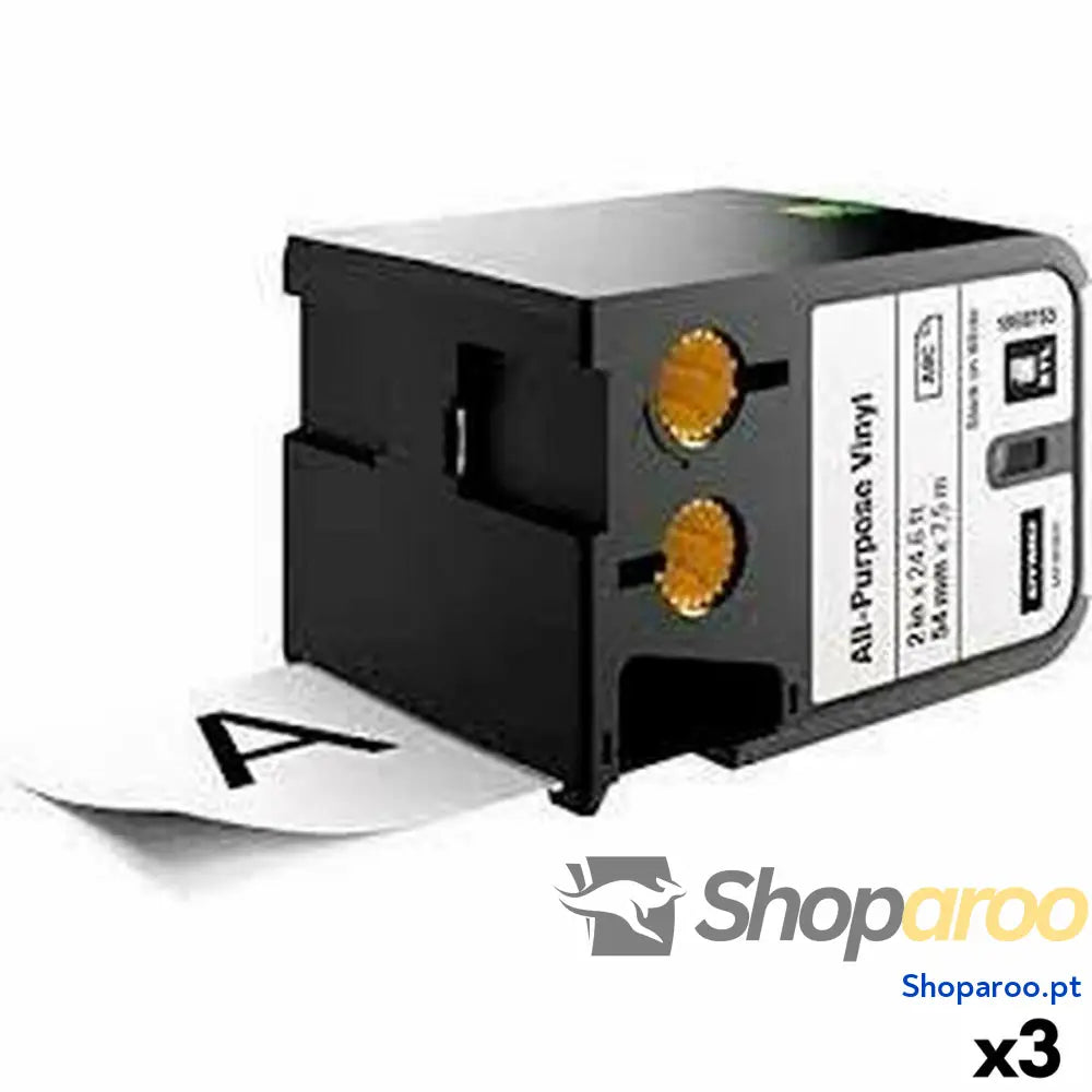 Fita de transferência térmica Dymo XTL 54 mm Branco Preto (3 Unidades)