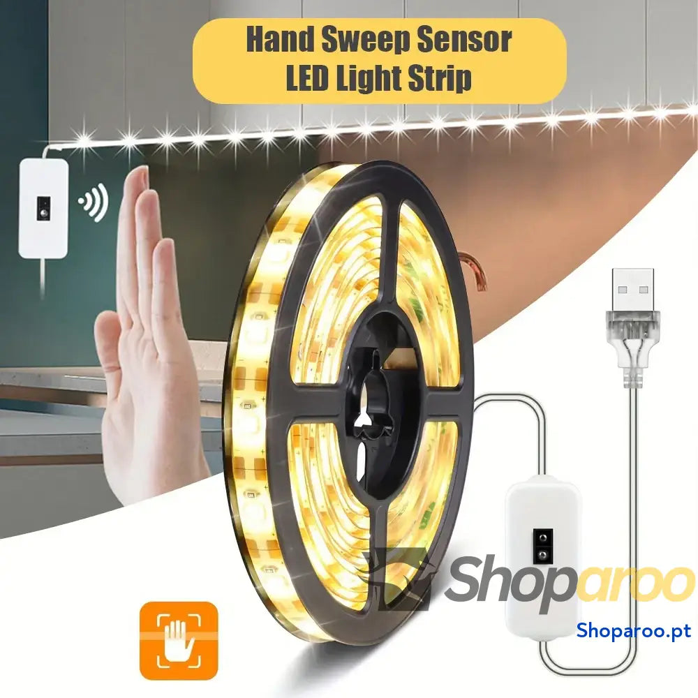 Fita LED com Sensor de Movimento USB Luz SMD para Armário e TV