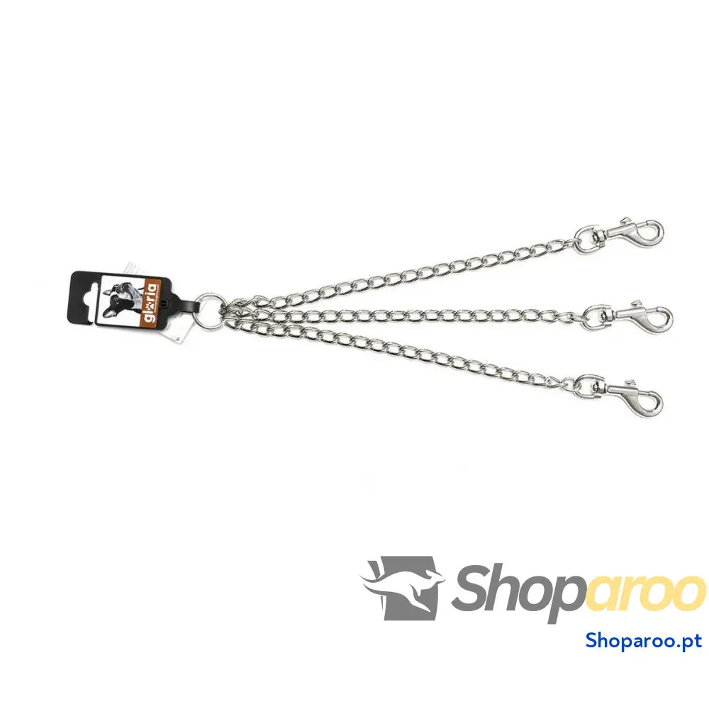 Fixação de trela para 3 cães Gloria 3mm x 38 cm