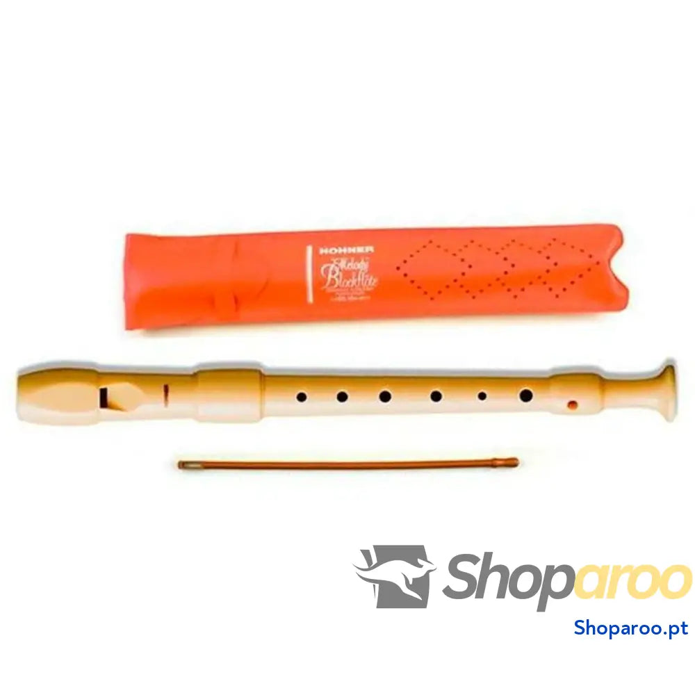 Flauta Doce Hohner B9516 Plástico Marrom claro