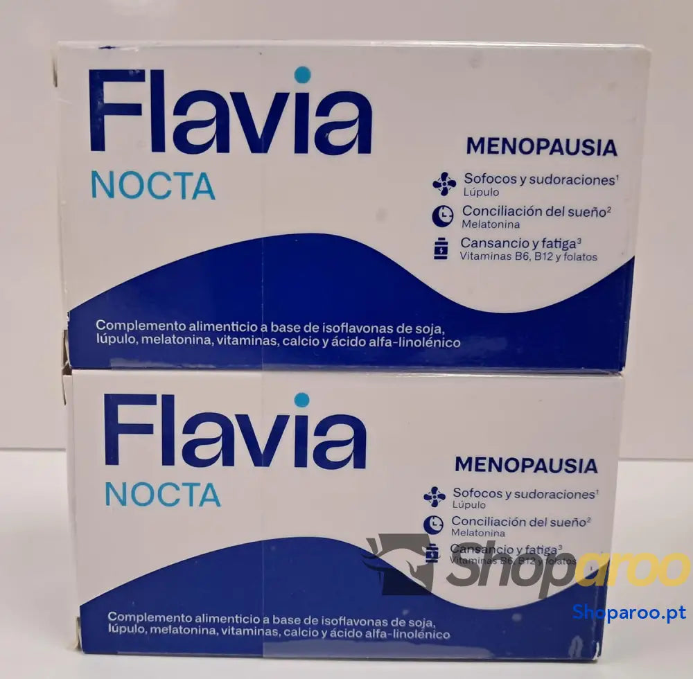 FLAVIA Nocta 2 unidades x 30 comprimidos alivia os sintomas da menopausa isoflavonas de soja e melatonina melhora