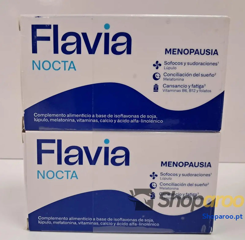 FLAVIA Nocta 2 unidades x 30 comprimidos alivia os sintomas da menopausa isoflavonas de soja e melatonina melhora